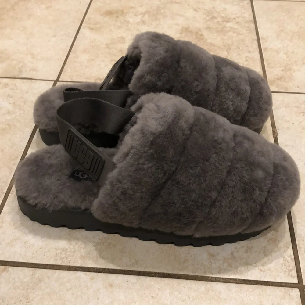 UGG Super Fluff Slippers grey - Picture 2 of 14